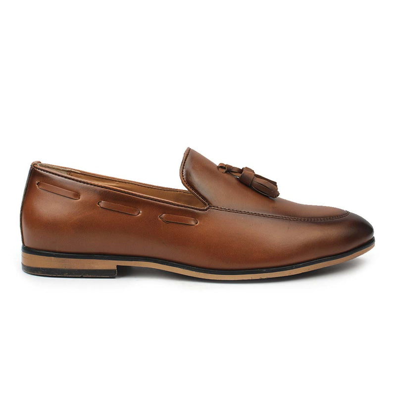 Tan Boat Tassel Loafers
