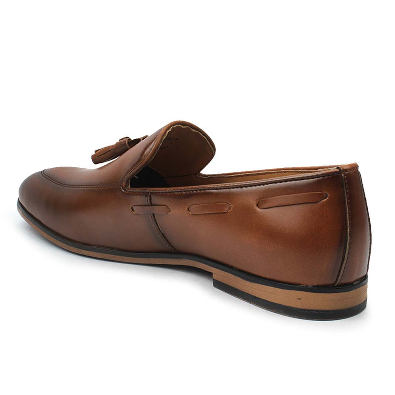 Tan Boat Tassel Loafers