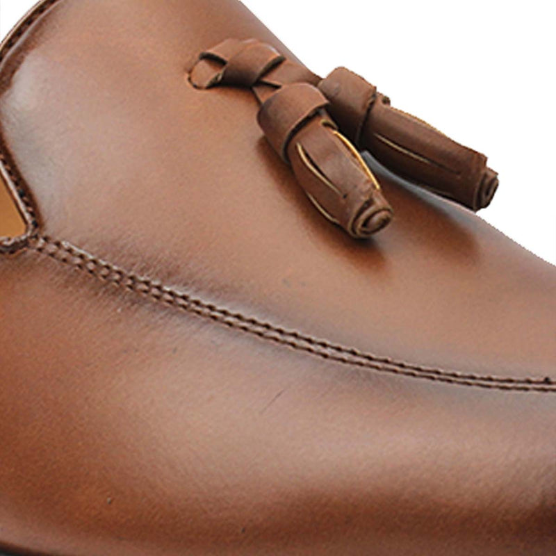 Tan Boat Tassel Loafers