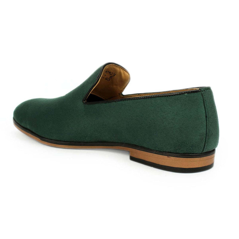 Green Anchor Embroidered Loafers