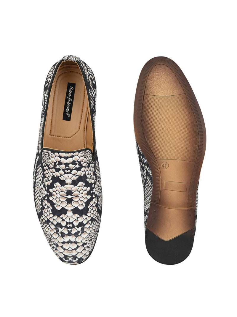 Snake Print Loafers