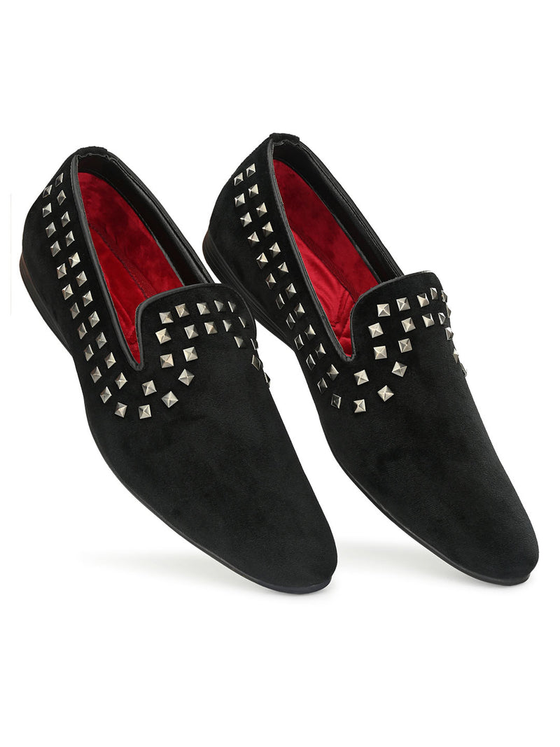 Rockstud Black Slip-ons