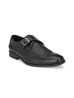 Dario Black Single Monk Shoes