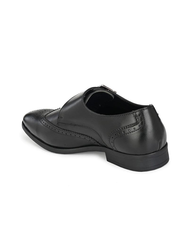 Dario Black Single Monk Shoes