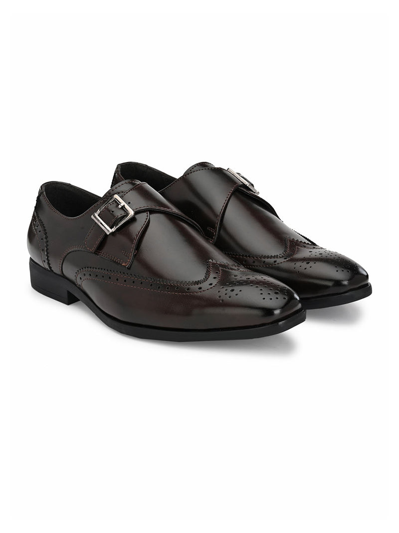 Dario Brown Single Monk Shoes