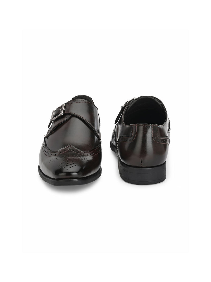 Dario Brown Single Monk Shoes