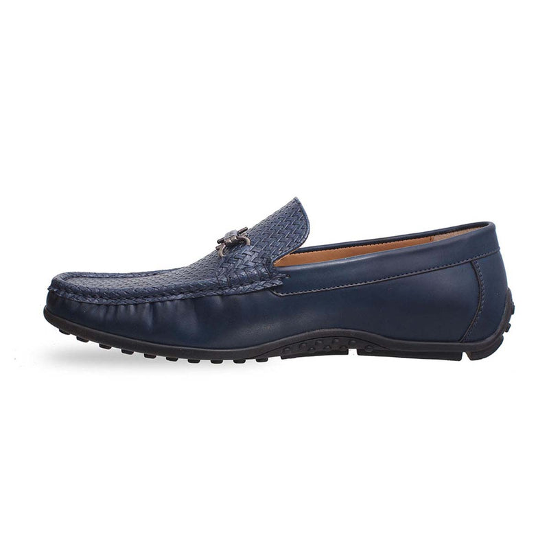Blue Crossover Casual Loafers