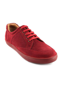 Red Casual Lace-ups