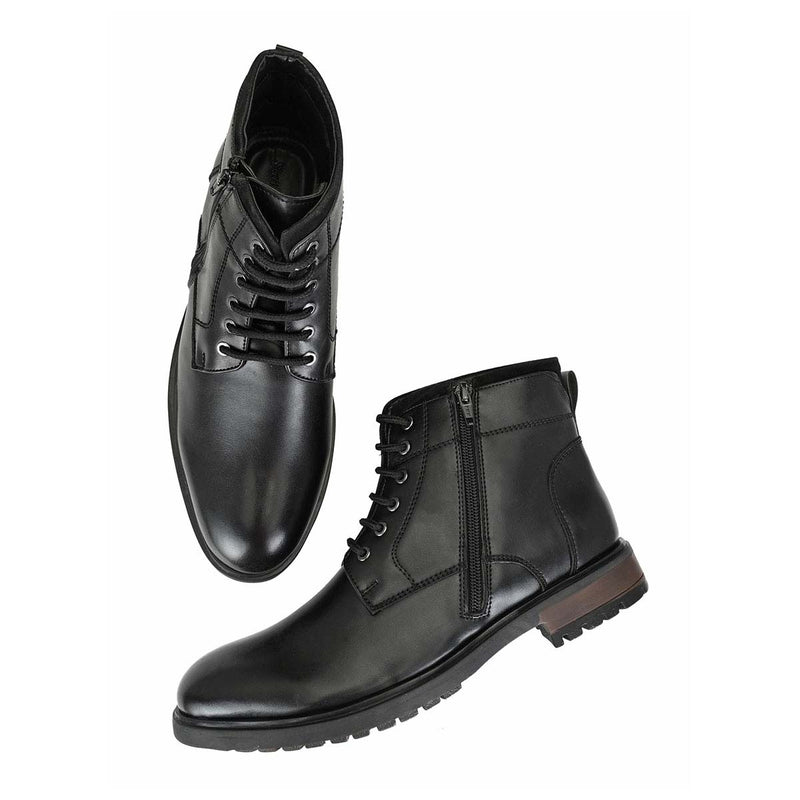Black Duo Style Lace Up boots