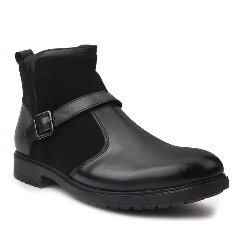 Black Monk Strap Boots