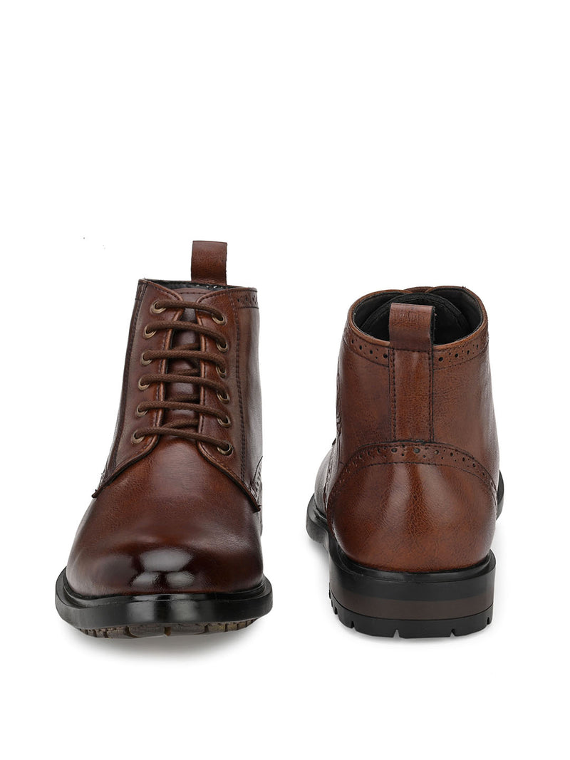 Cavalry Tan Lace-Up Boots