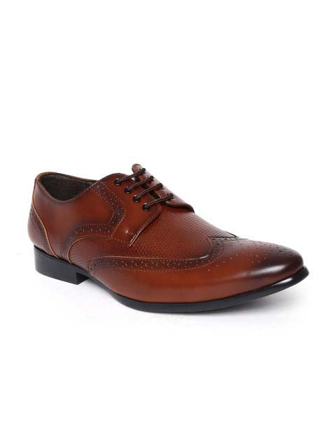 Cognac Brogue Formal Shoes