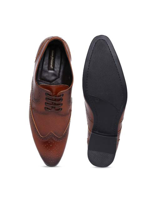 Cognac Brogue Formal Shoes
