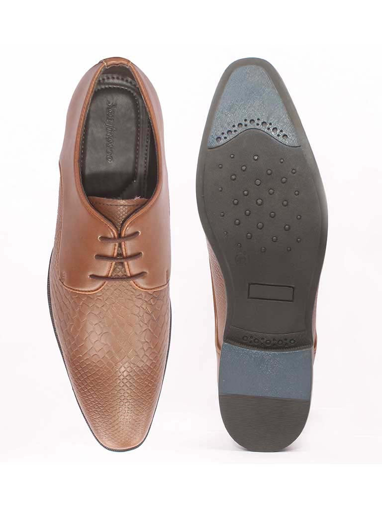 Tan Snake Leather Derby Formals