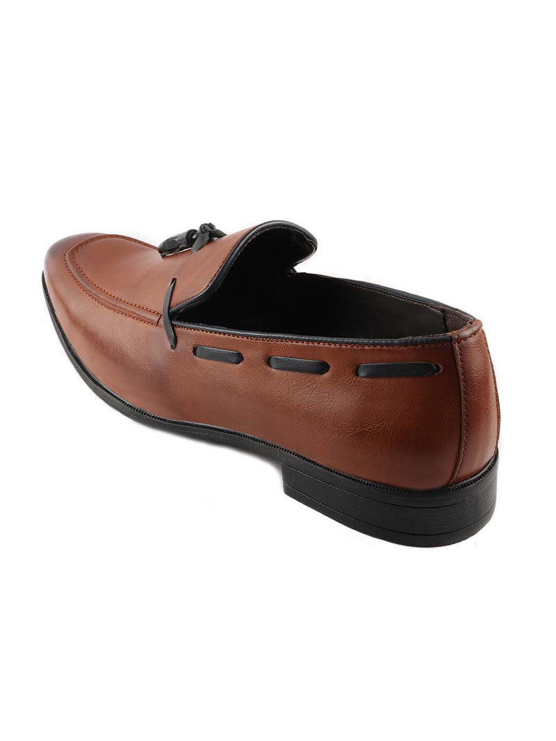 Tan Patent Tassel Loafers