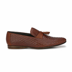 Brown Chatai Tassel Loafers