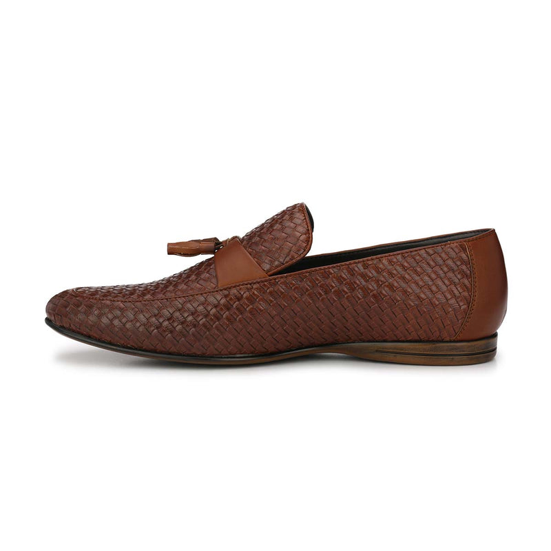 Brown Chatai Tassel Loafers