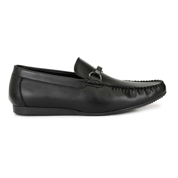 Black Stylish Buckle Loafers