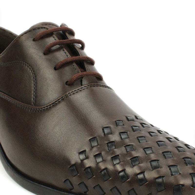 Brown Textured Toe Formals
