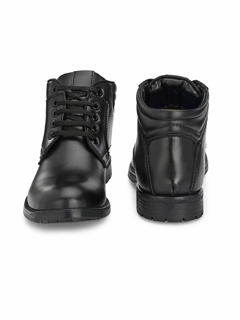 Jerry Lace-up Black Boots
