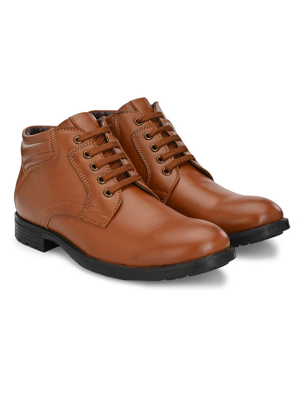 Jerry Lace-up Tan Boots