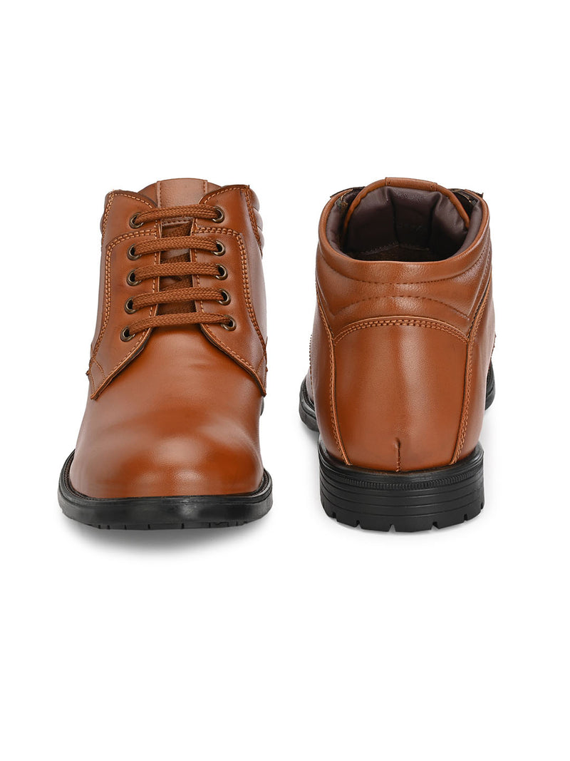 Jerry Lace-up Tan Boots