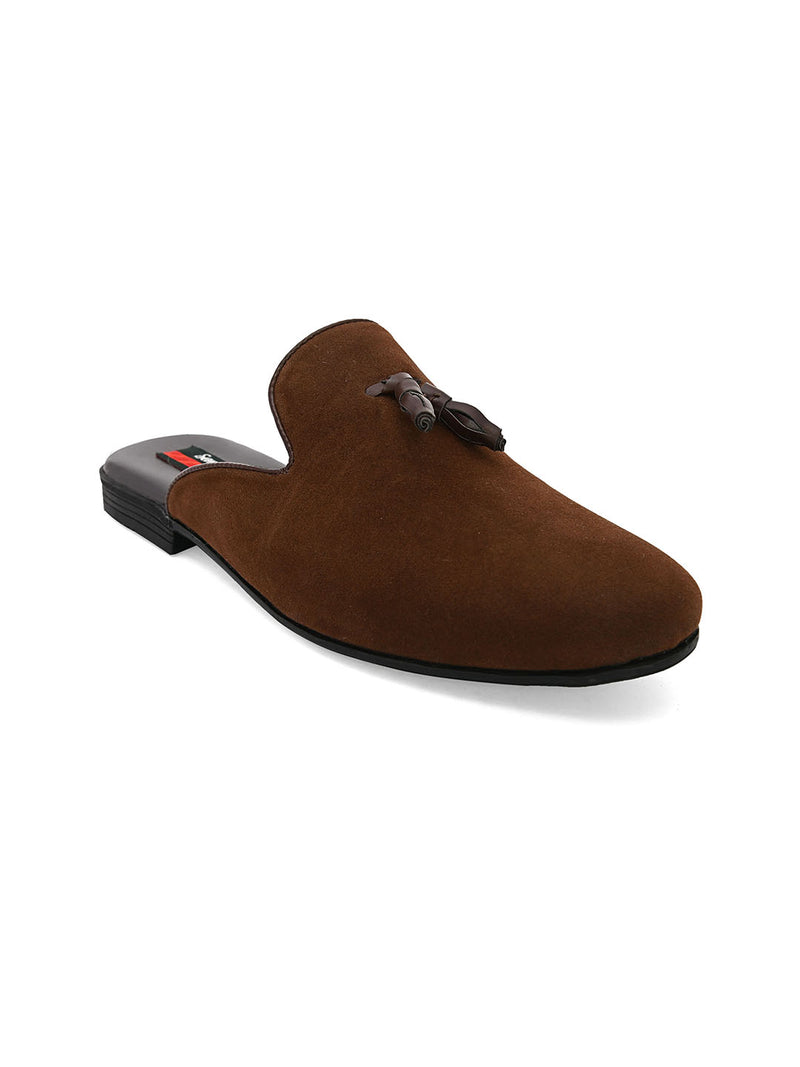 Beau Brown Tassel Mules