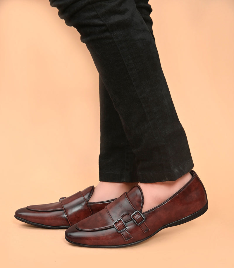 Crimson Patent Monk Shoes