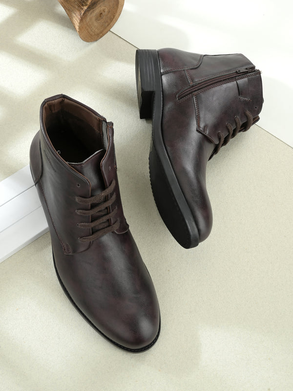 Conor Cherry Lace-Up Boots