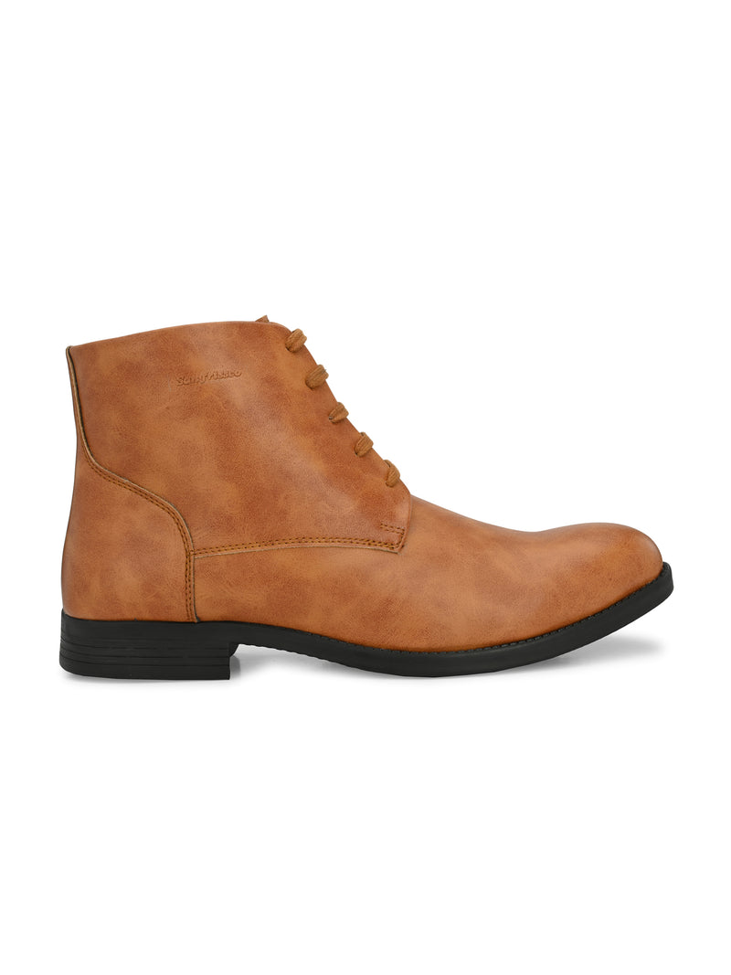 Conor Tan Lace-Up Boots