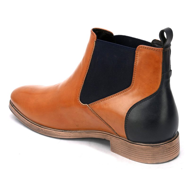 Theory Tan Chelsea Boots