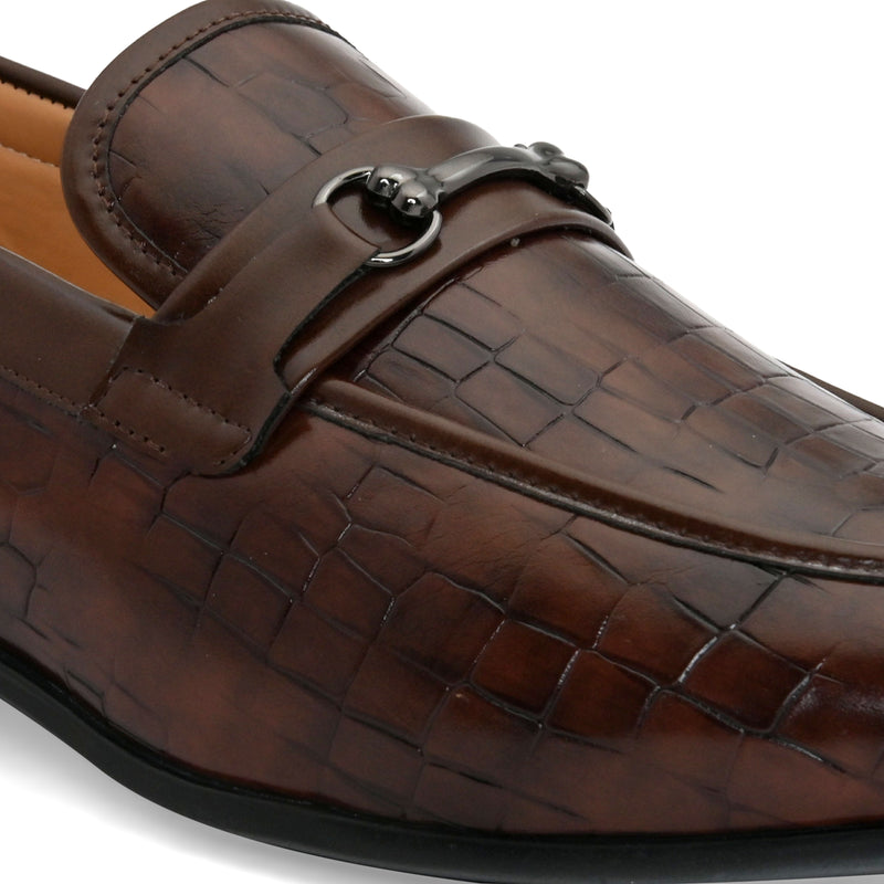Dawn Brown Buckle Loafers
