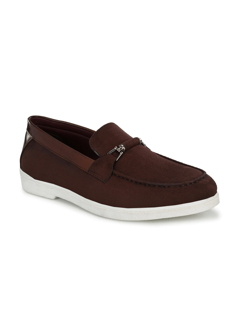 Saint Brown Buckle Penny Loafers