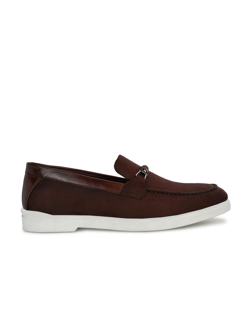 Saint Brown Buckle Penny Loafers