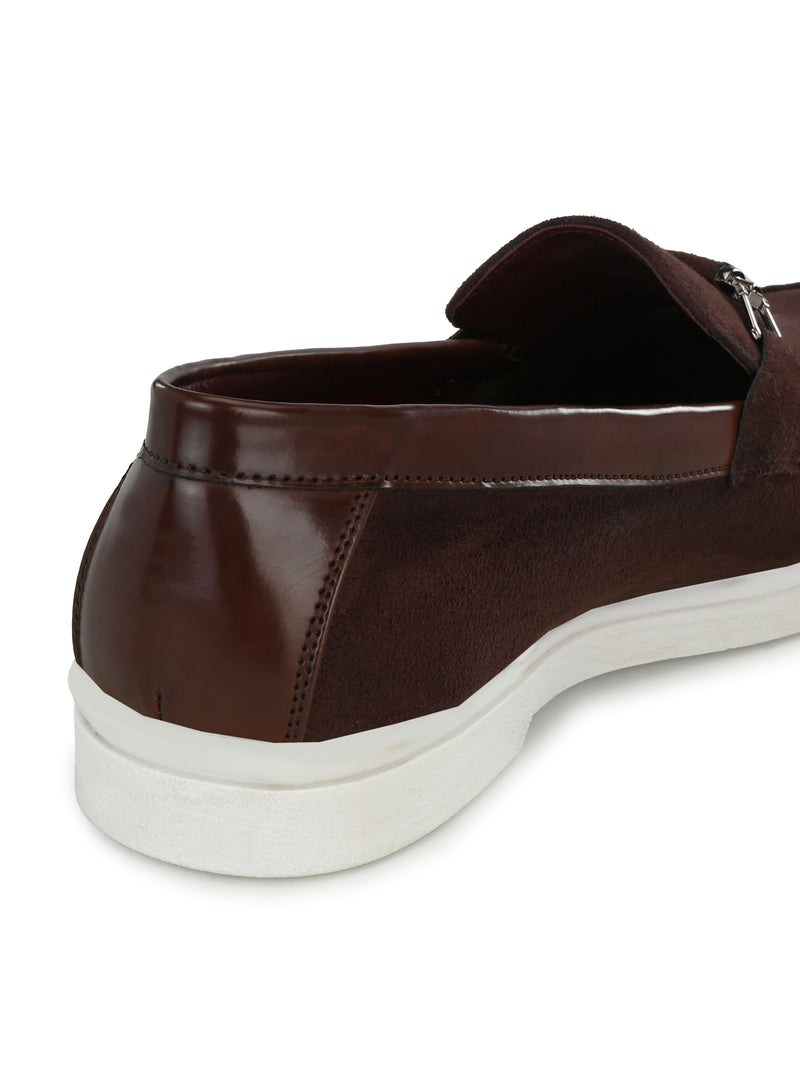 Saint Brown Buckle Penny Loafers