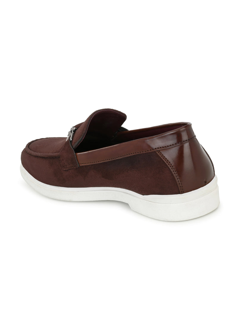 Saint Brown Buckle Penny Loafers