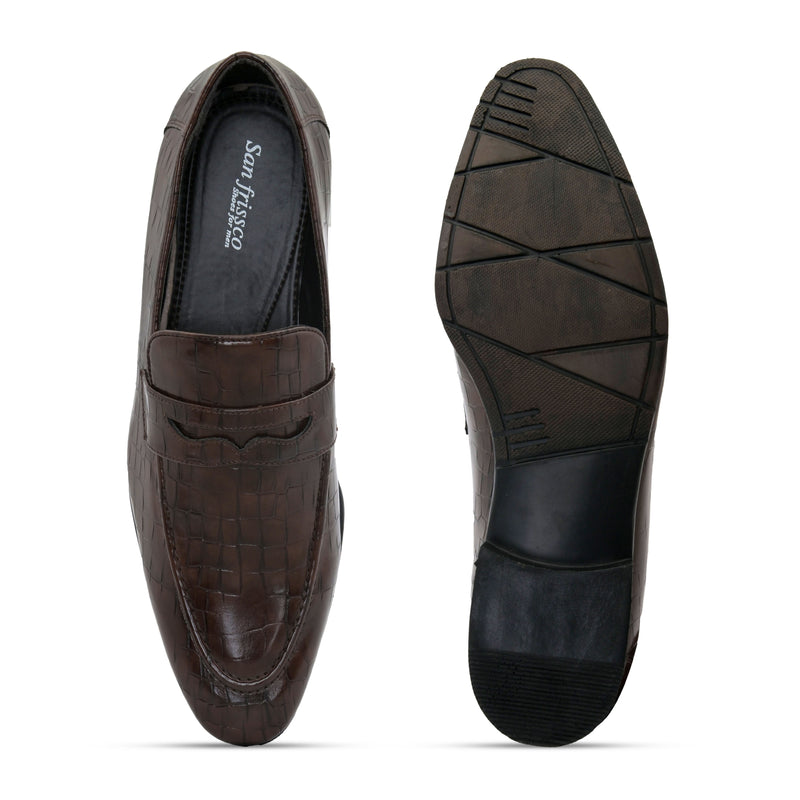 Clover Brown Penny Loafers