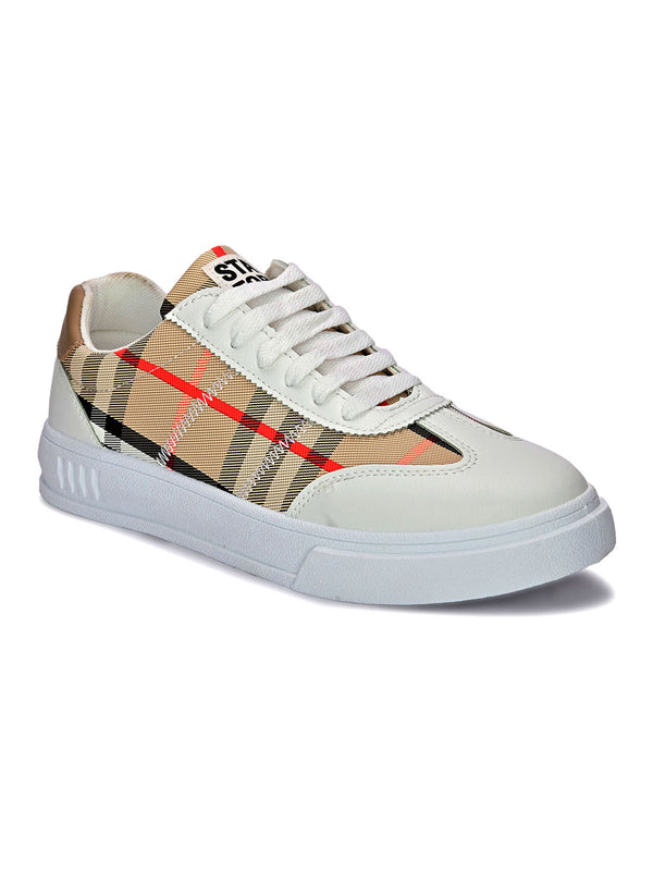 Grid White Sneakers