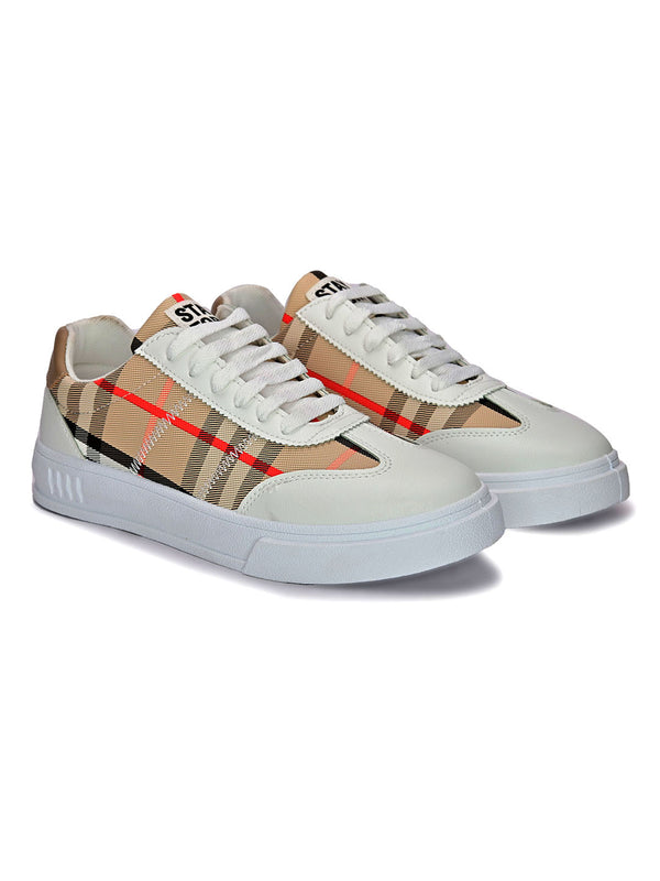 Grid White Sneakers