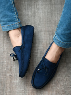 blue loafer shoes