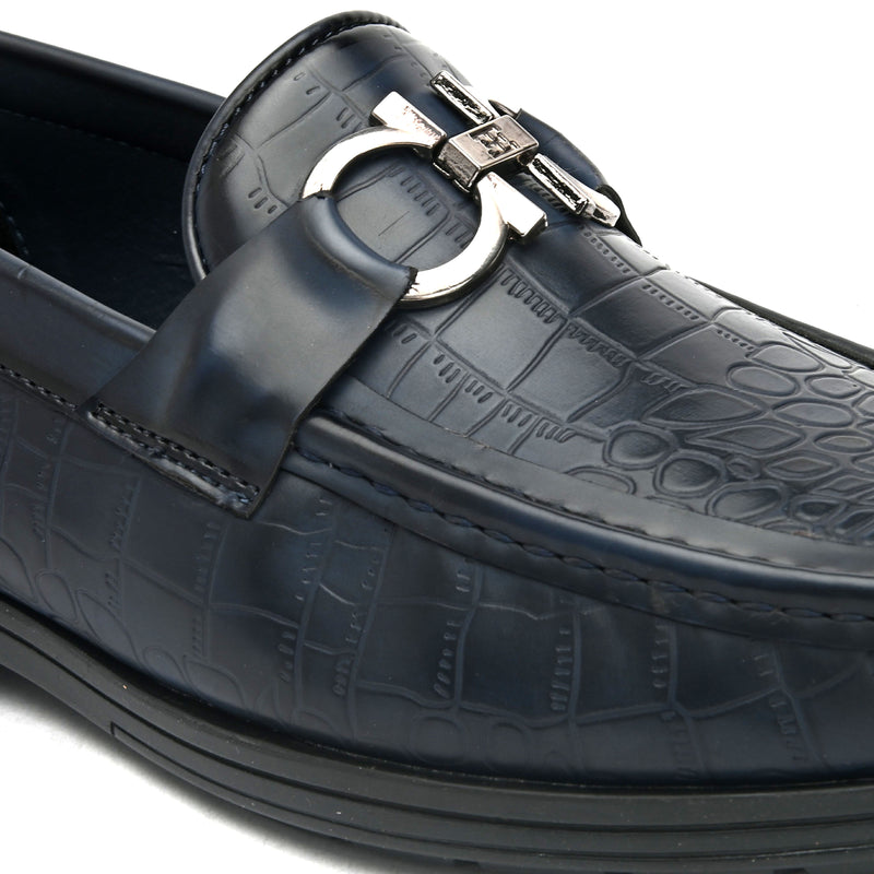 Topman Blue Buckle Loafers