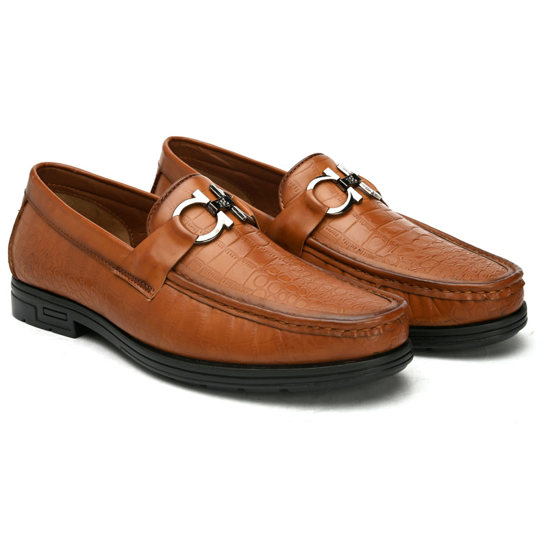 Topman Tan Buckle Loafers