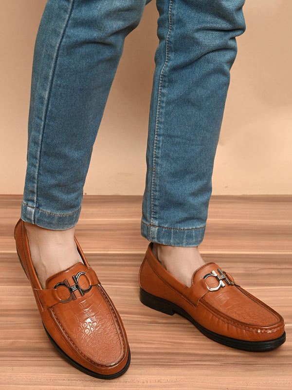 Topman Tan Buckle Loafers