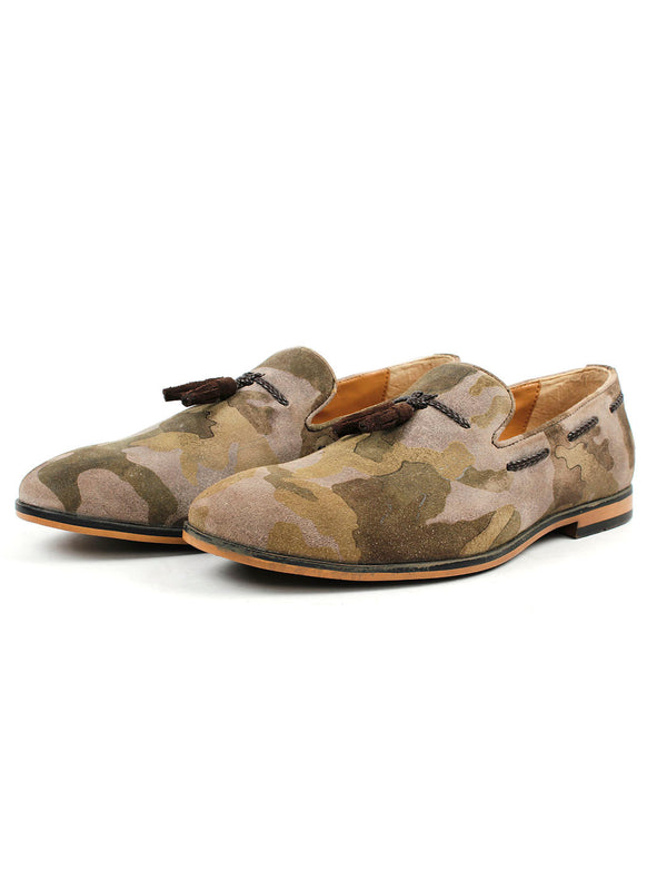 Camouflage Tassel Loafers