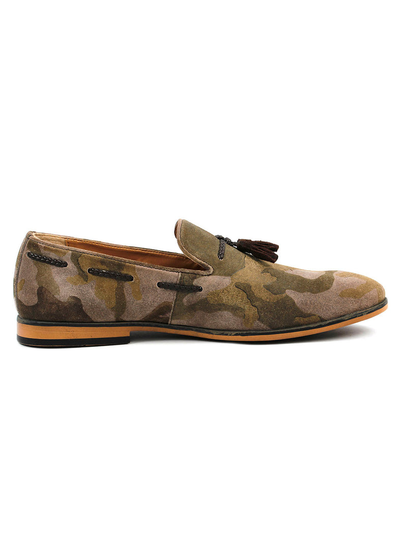 Camouflage Tassel Loafers