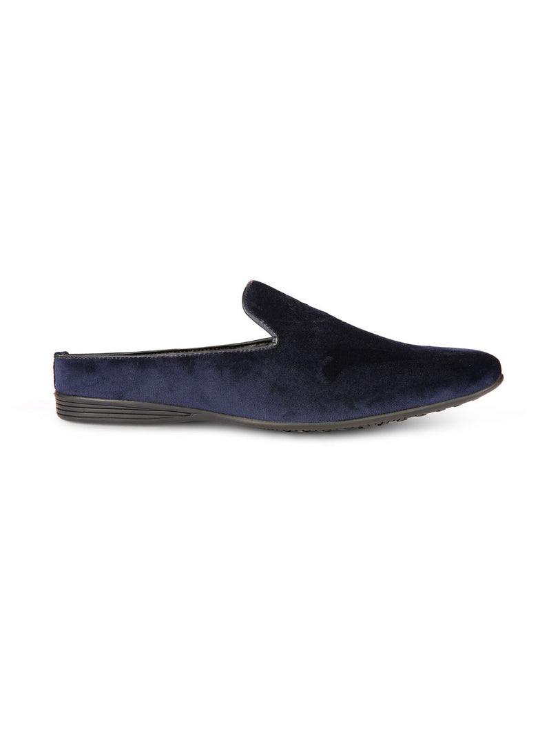 Luxe Midnight Blue Mules