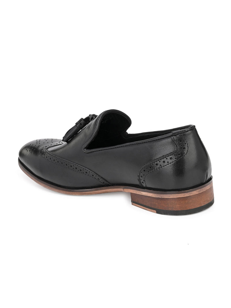 Bruce Black Tassel Loafers