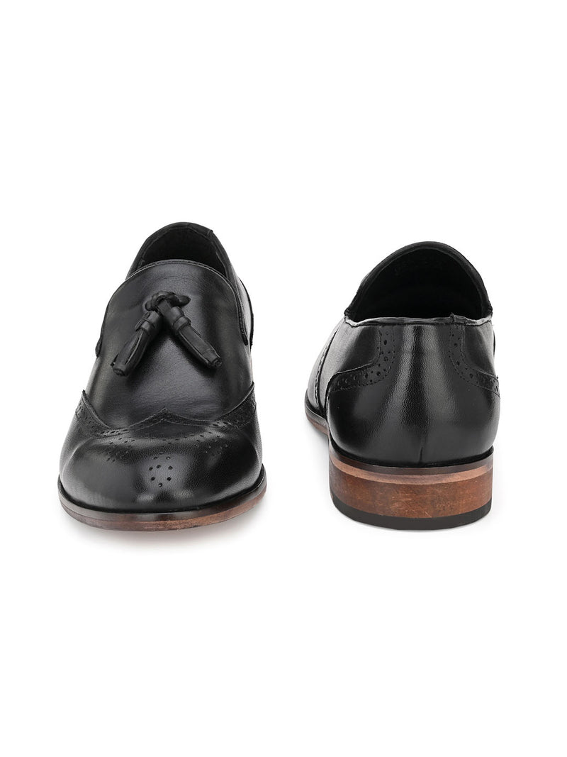 Bruce Black Tassel Loafers