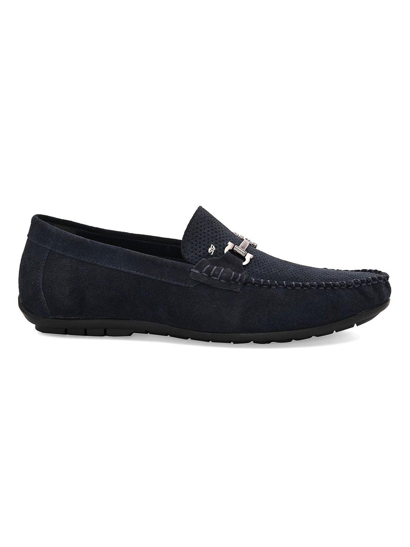 Stitch Navy Loafers
