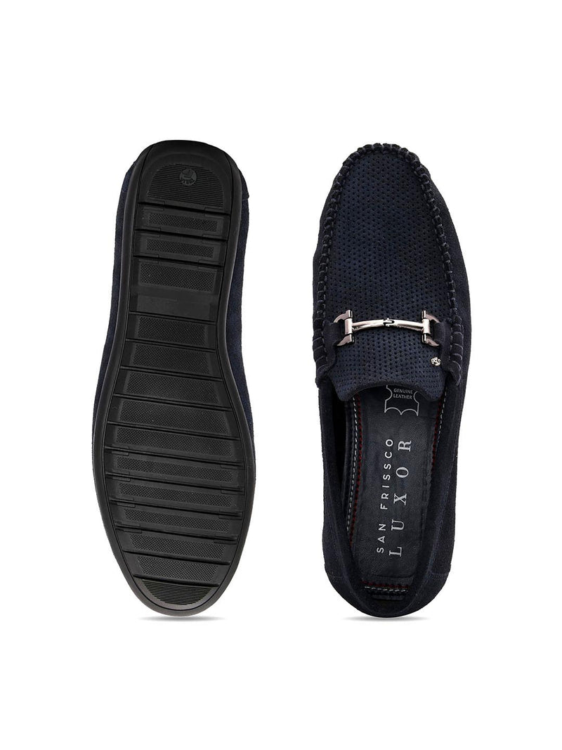 Stitch Navy Loafers